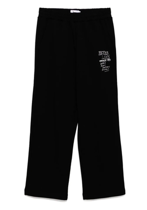 izzue graphic-print track pants - Black