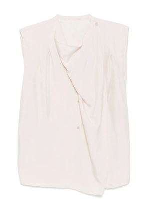 LESS silk sleeveless blouse - Neutrals