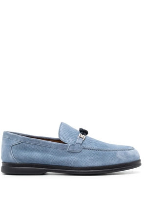 Doucal's perforated suede loafers - Blue