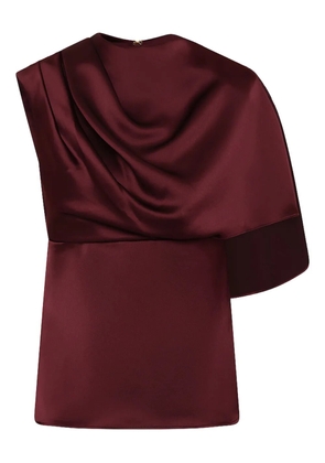 Rebecca Vallance Avalon draped one-shoulder top - Red