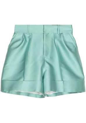 Dice Kayek satin-finish mini shorts - Green