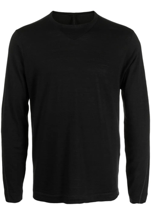 Transit long-sleeve wool T-shirt - Black