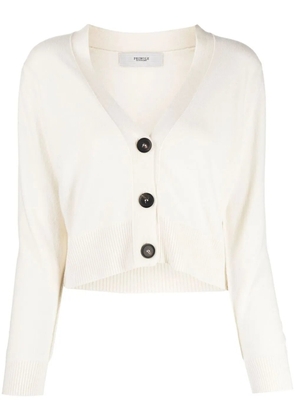 Pringle of Scotland cropped button-up cardigan - White