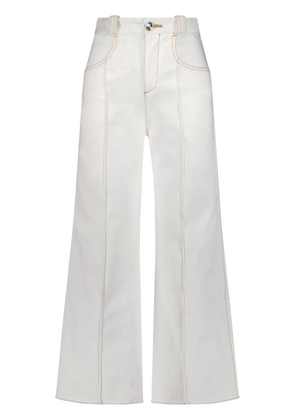 Giambattista Valli wide-leg contrast-stitch jeans - White