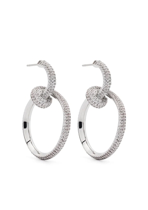 Eddie Borgo pavé curled hoop earrings - Silver