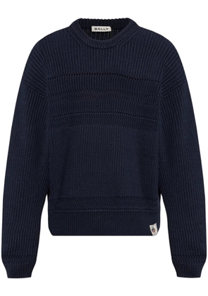 Bally chunky rib jumper - Blue