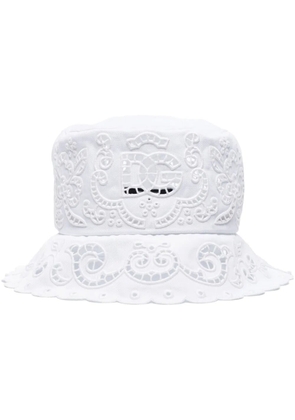 Dolce & Gabbana broderie-anglaise bucket hat - White