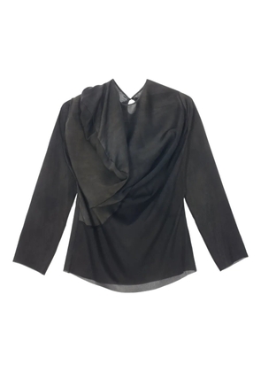 Uma Wang draped asymmetric blouse - Grey