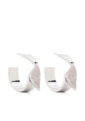 Eddie Borgo pavé folded hoops earrings - Silver