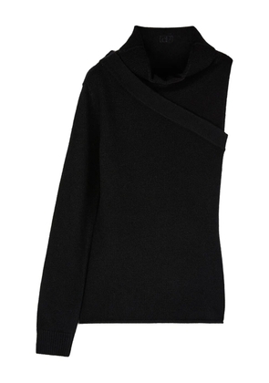 Ports 1961 one-shoulder turtleneck knitwear - Black