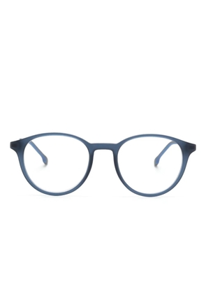 Carrera logo-print round-frame glasses - Blue