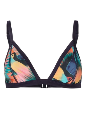 Duskii tropical-print triangle bikini top - Multicolour