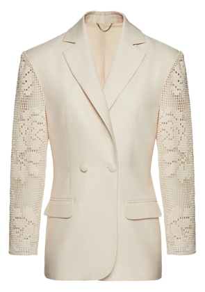 Magda Butrym crochet lace blazer - Neutrals
