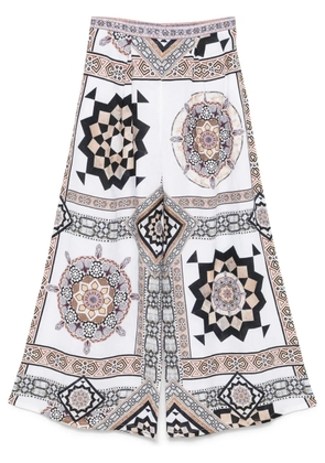 Camilla wide-leg trousers - White