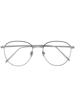 Linda Farrow round-frame metallic glasses - Silver