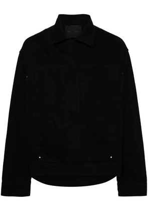 HELIOT EMIL hooded denim shirt jacket - Black