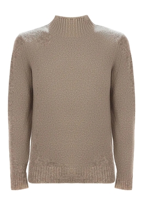 Kangra long-sleeved ribbed-detail sweater - Brown