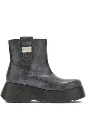 GANNI Kat pull-tab platform boots - Grey