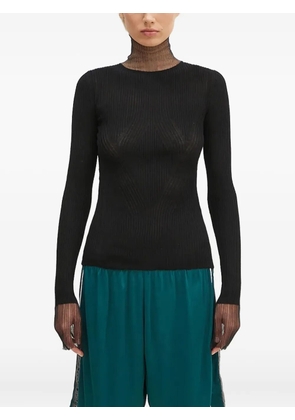 Sportmax Derris ribbed knitted top - Black