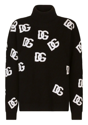 Dolce & Gabbana DG-logo virgin wool jumper - Black
