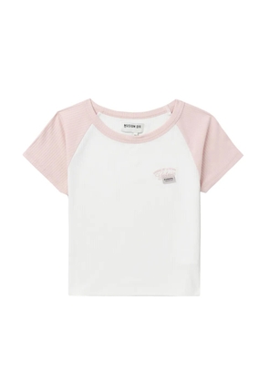 Musium Div. logo-embroidered ribbed T-shirt - White