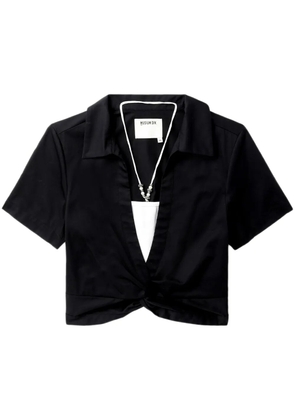 Musium Div. layered cotton top - Black