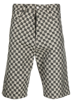 MISBHV monogram-print cotton-blend shorts - Neutrals