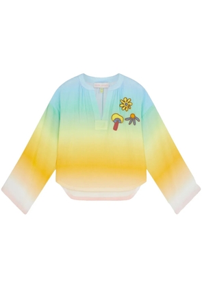 Mira Mikati logo-appliqué blouse - Blue