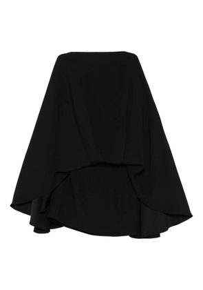 Taller Marmo ruffled cape dress - Black