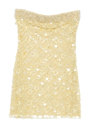 Roberta Einer sequin-embellished strapless mini dress - Green