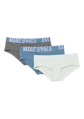 Marc O'Polo logo-printed waistband briefs (pack of three) - Grey