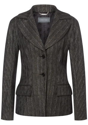 Alberta Ferretti pinstriped single-breasted blazer - Grey