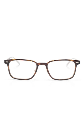 Montblanc rectangle-frame glasses - Brown