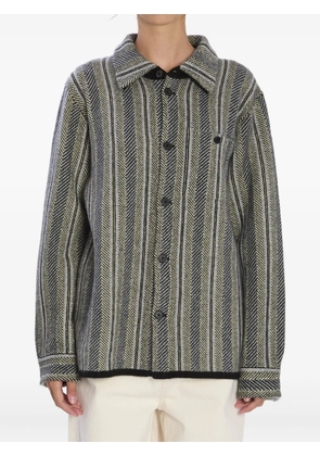 Guest In Residence herringbone striped work shirt - Grey