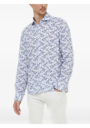 Joop! floral-print linen shirt - 422