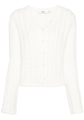 b+ab contrast-knit cardigan - Neutrals