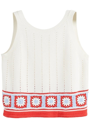 Chinti & Parker crochet-knit top - White