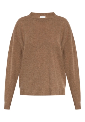MUNTHE ribbed-hem knitted jumper - Brown