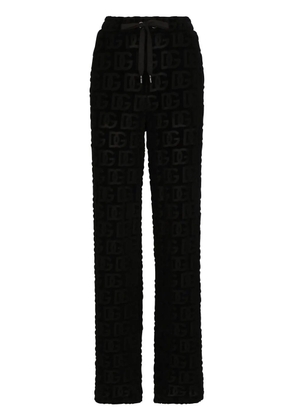 Dolce & Gabbana DG-logo jacquard flared trousers - Black