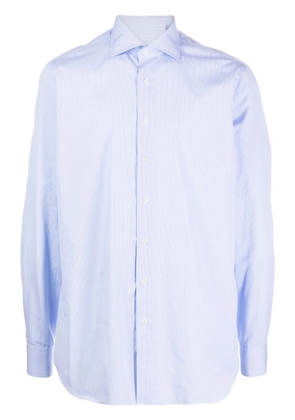 Lardini striped poplin cotton shirt - Blue