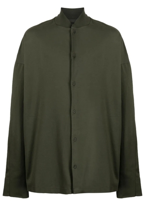 Transit baseball-collar cotton shirt - Green