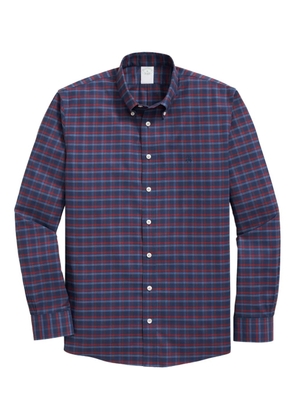 Brooks Brothers plaid button-down collar shirt - Blue