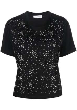 Rabanne studded short-sleeved T-shirt - Black