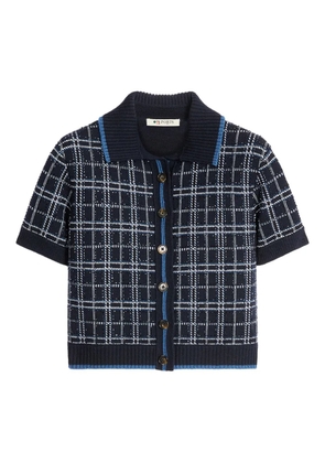 Ports 1961 check-pattern short-sleeve top - Blue