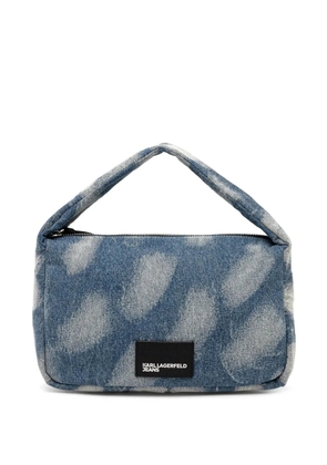 Karl Lagerfeld Jeans bleached denim tote bag - Blue