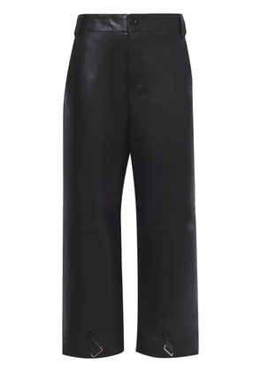 Proenza Schouler White Label leather cropped straight-leg trousers - Black