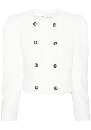 Alessandra Rich double-breasted bouclé jacket - White