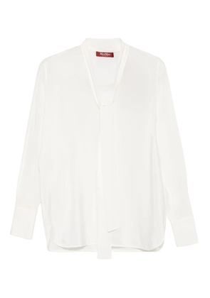 Max Mara tie-neck silk blouse - White