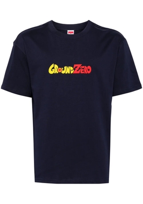Ground Zero logo-print cotton T-shirt - Blue