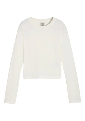 PUMA x Rosé long-sleeve cropped top - Neutrals